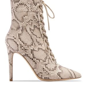 Overnight Fame - Snake Skin Booties